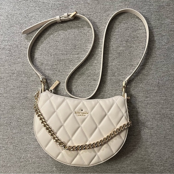 NWT Kate Spade Carey Zip Top Crossbody Parchment Cream - Picture 11 of 13